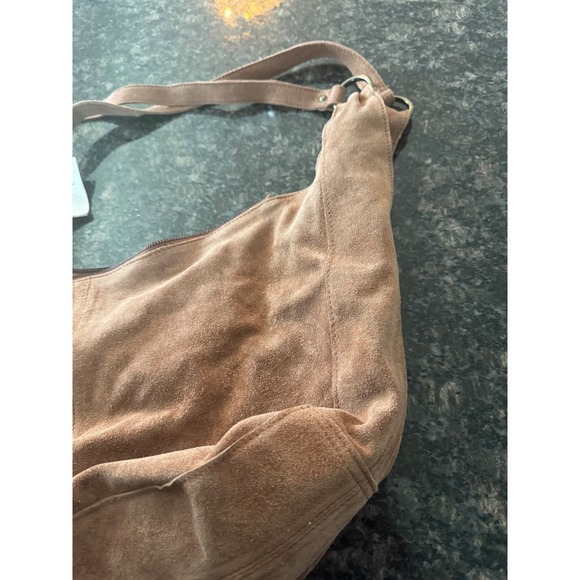 Free People Roma We The Free Slouchy Suede Slingshot Bag Brown Hobo Shoulder Bag - Picture 4 of 11